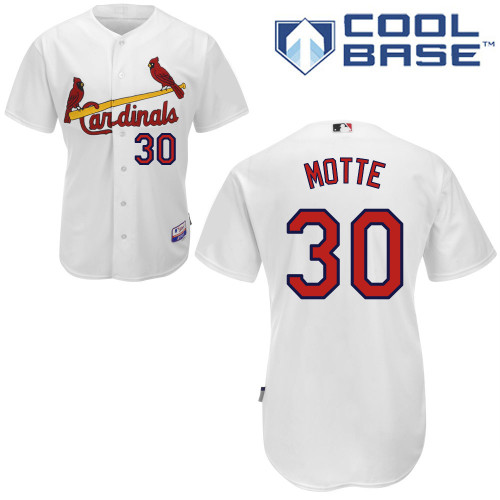 Jason Motte #30 mlb Jersey-St Louis Cardinals Women's Authentic Home White Cool Base Baseball Jersey